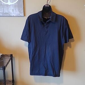 Large mens charcoal black polo short sleeve top 100% cotton comfort top shirt